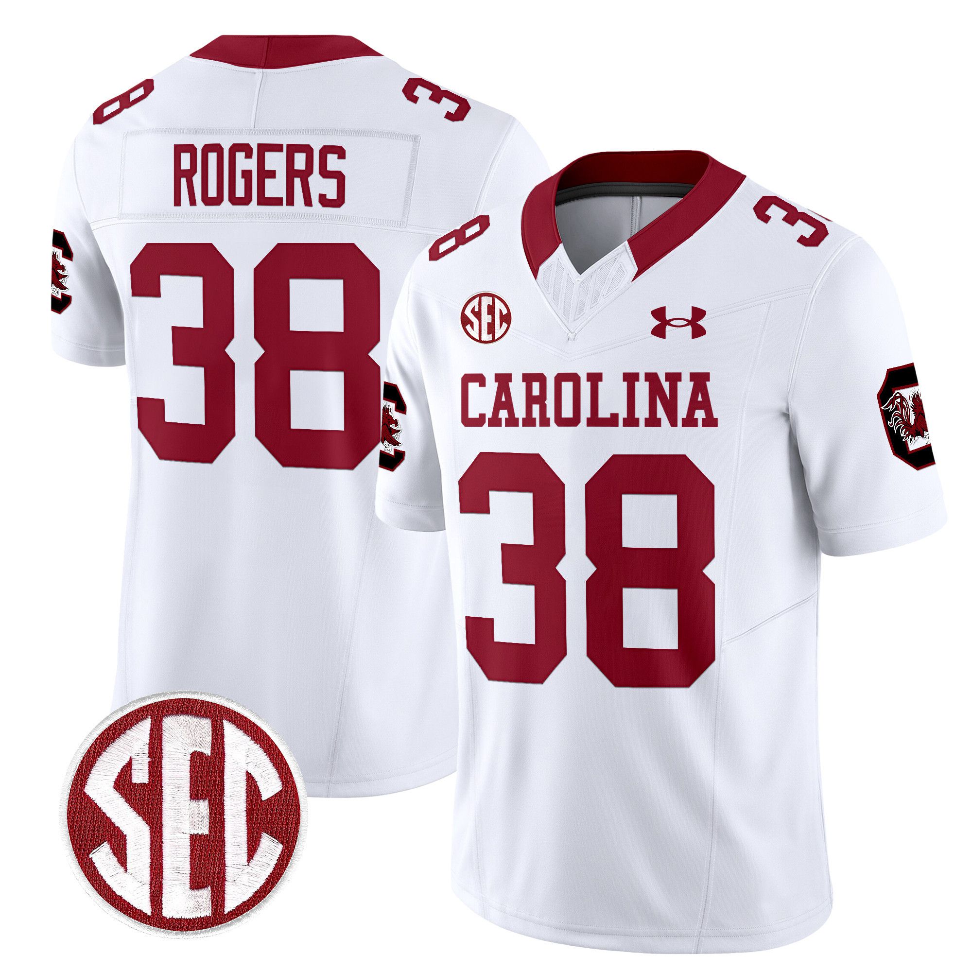 Men South Carolina Gamecocks #38 Rogers White 1980 Throwback Vapor Limited 2024 NCAA Jersey->indianapolis colts->NFL Jersey